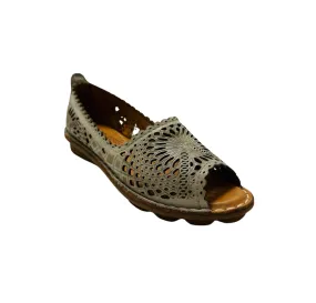 Rudy Mink Lace-Cut Sandal