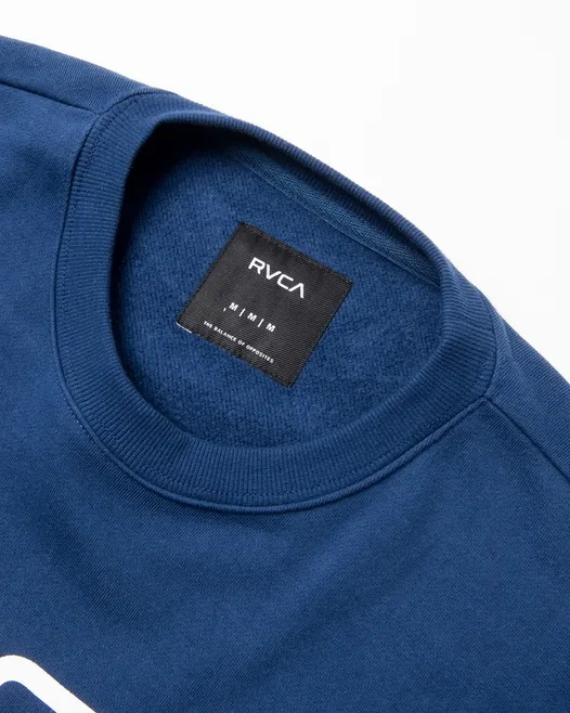 RVCA  |Crew Neck Unisex Long Sleeves Plain Logo Sweatshirts