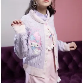 SANRIO  |Casual Style Nylon Long Sleeves Logo Cardigans