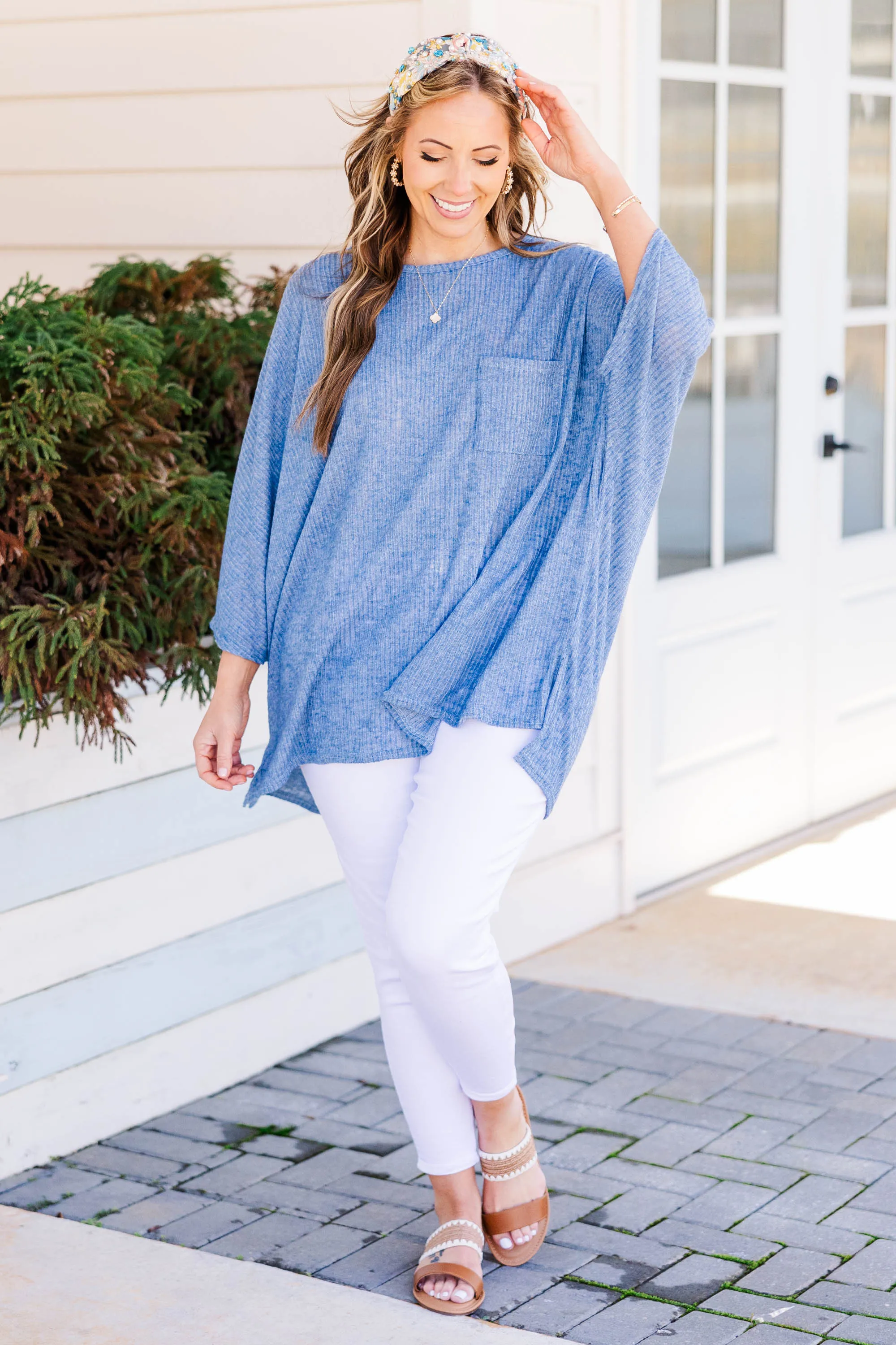 Sienna Top, Blue