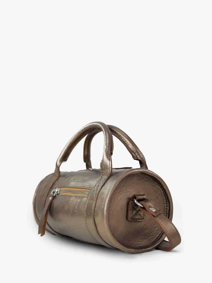 Small Copper Leather Bowling Bag Women - Charlie Copper | PAUL MARIUS