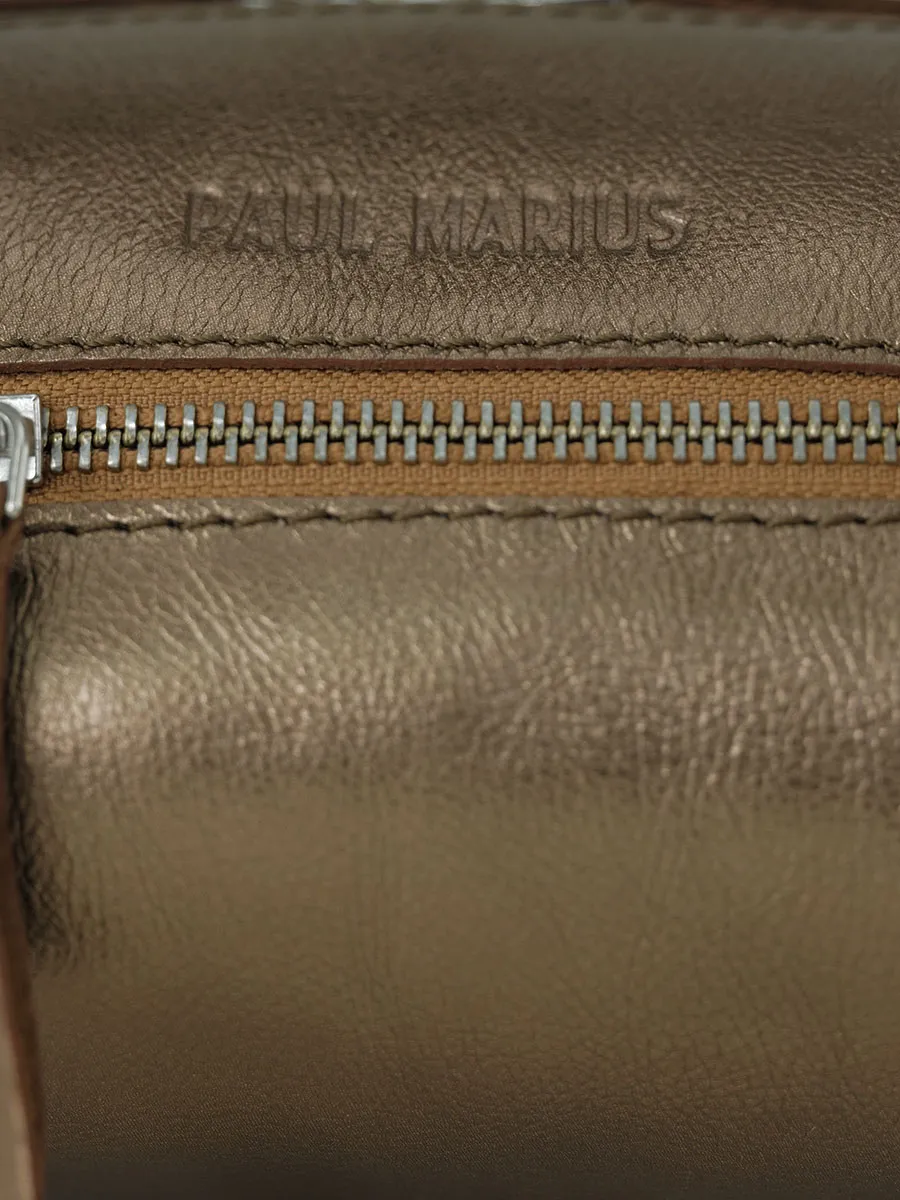 Small Copper Leather Bowling Bag Women - Charlie Copper | PAUL MARIUS