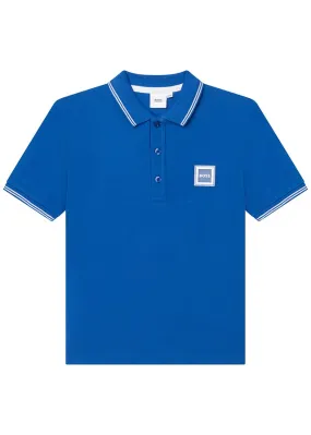 Ss Polo Rubber Logo - Electric Blue