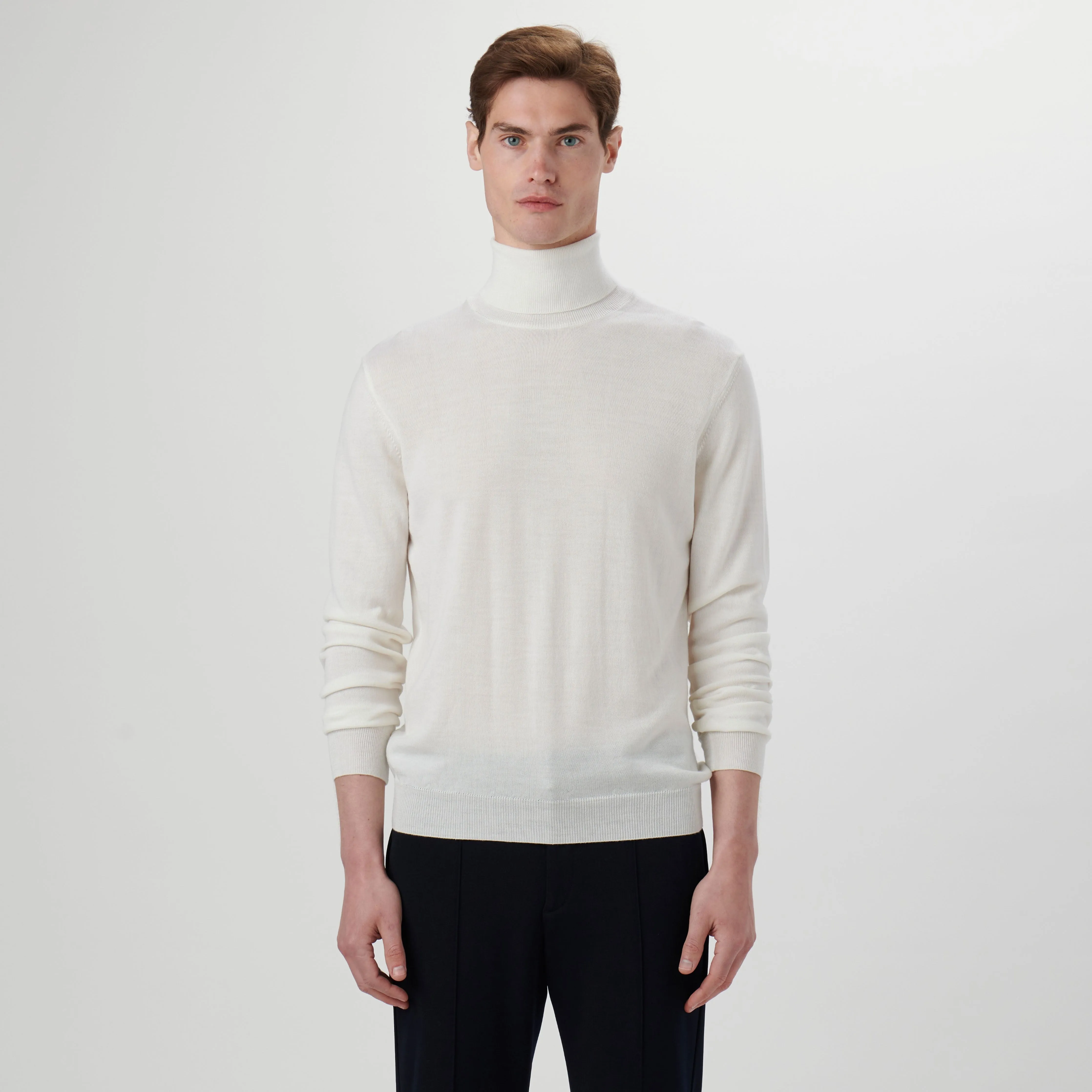 Super Merino Solid Turtleneck Sweater