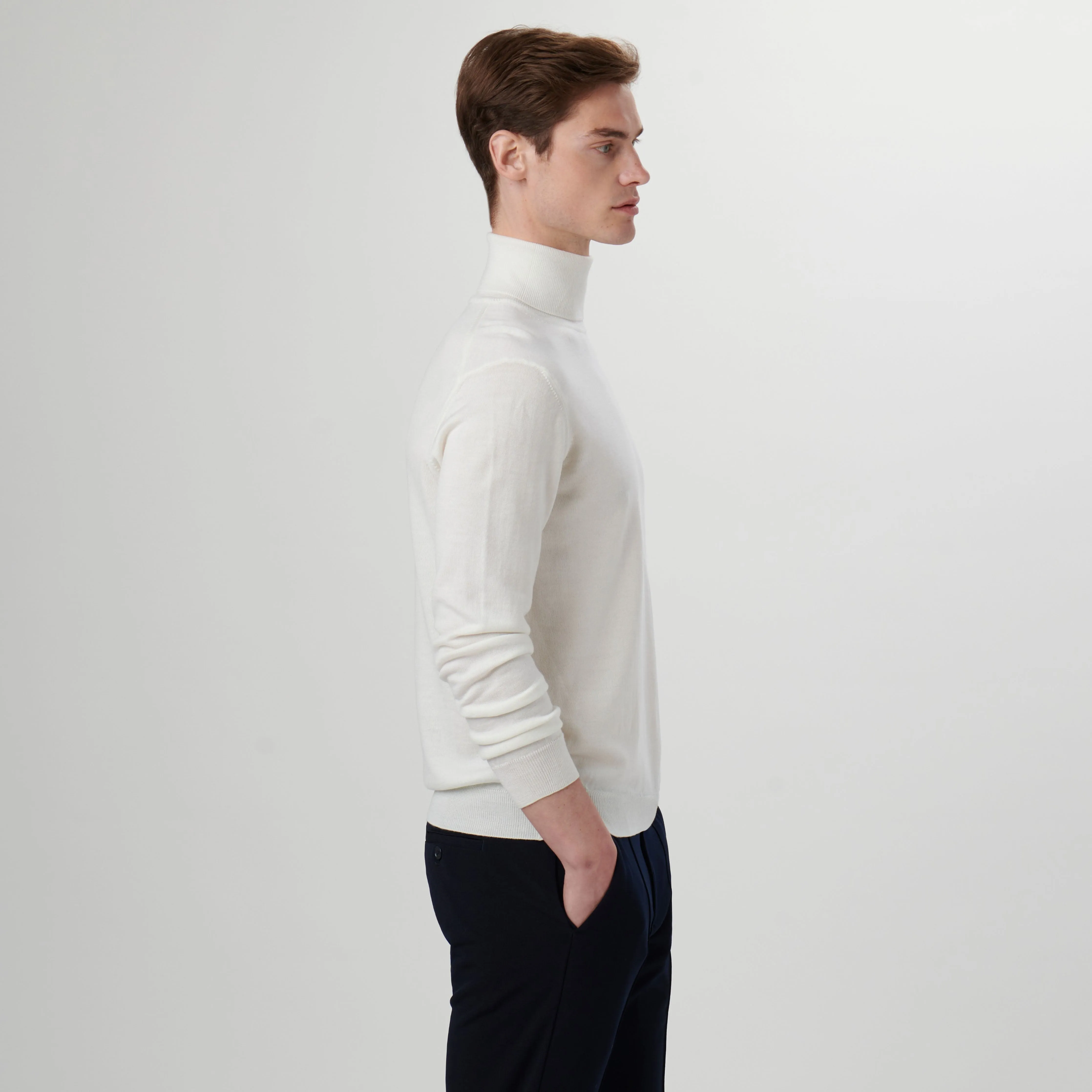 Super Merino Solid Turtleneck Sweater