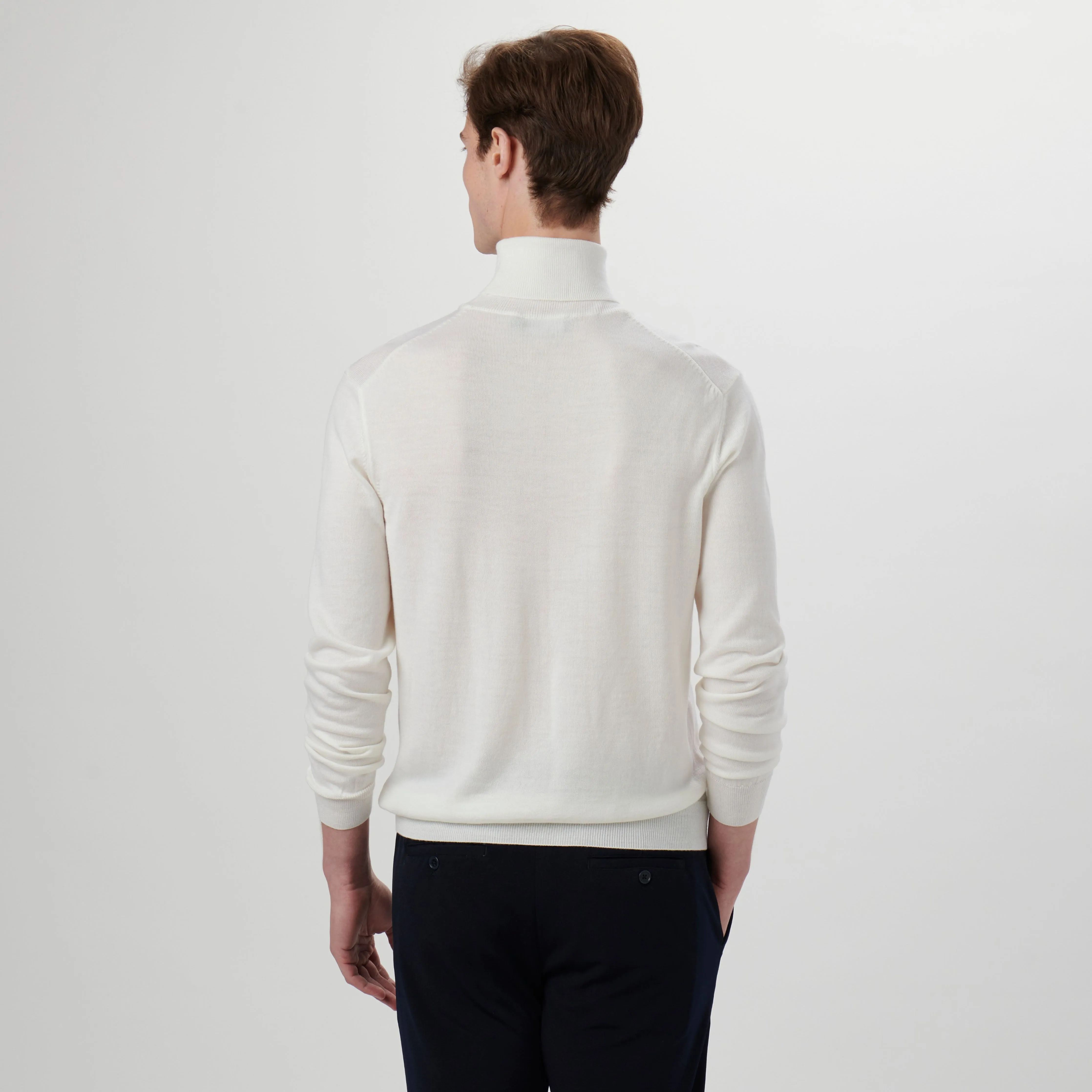 Super Merino Solid Turtleneck Sweater