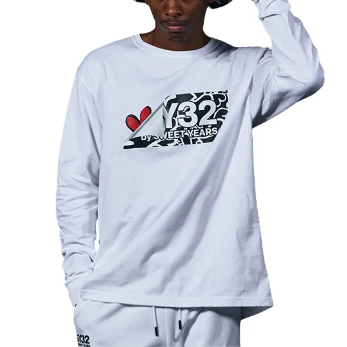 SWEET YEARS  |Crew Neck Pullovers Heart Unisex Street Style Long Sleeves