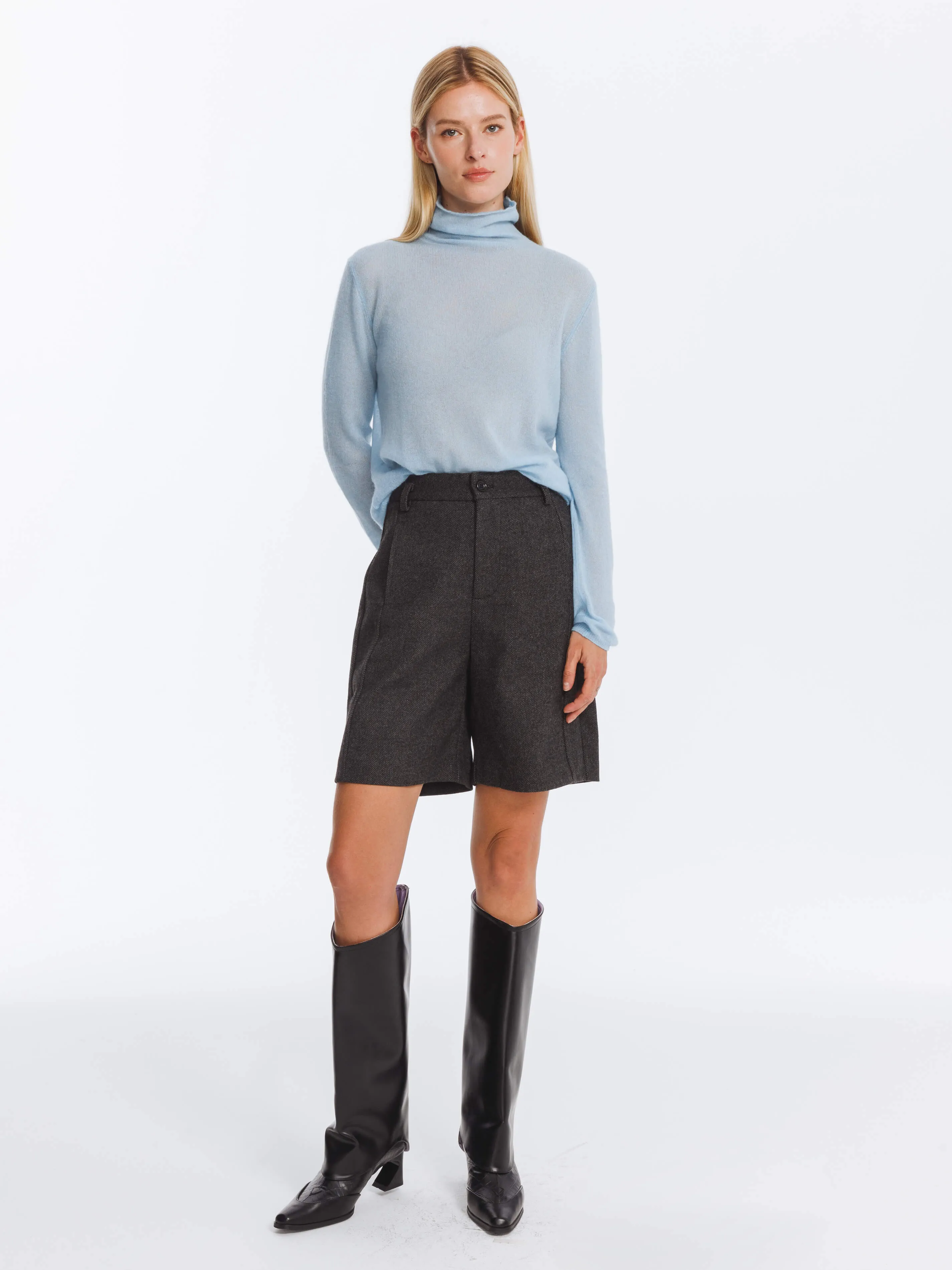 Thin Wool Long Sleeves Top