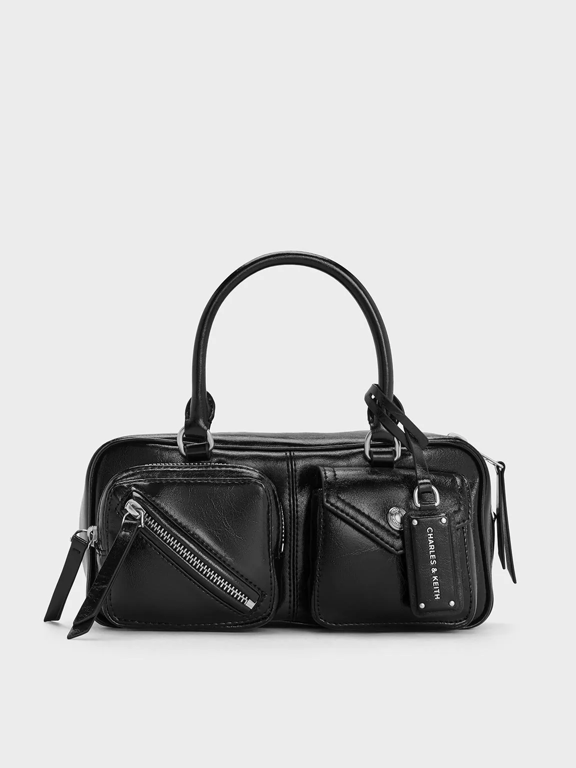 Thora Multi-Pocket Bowling Bag - Noir