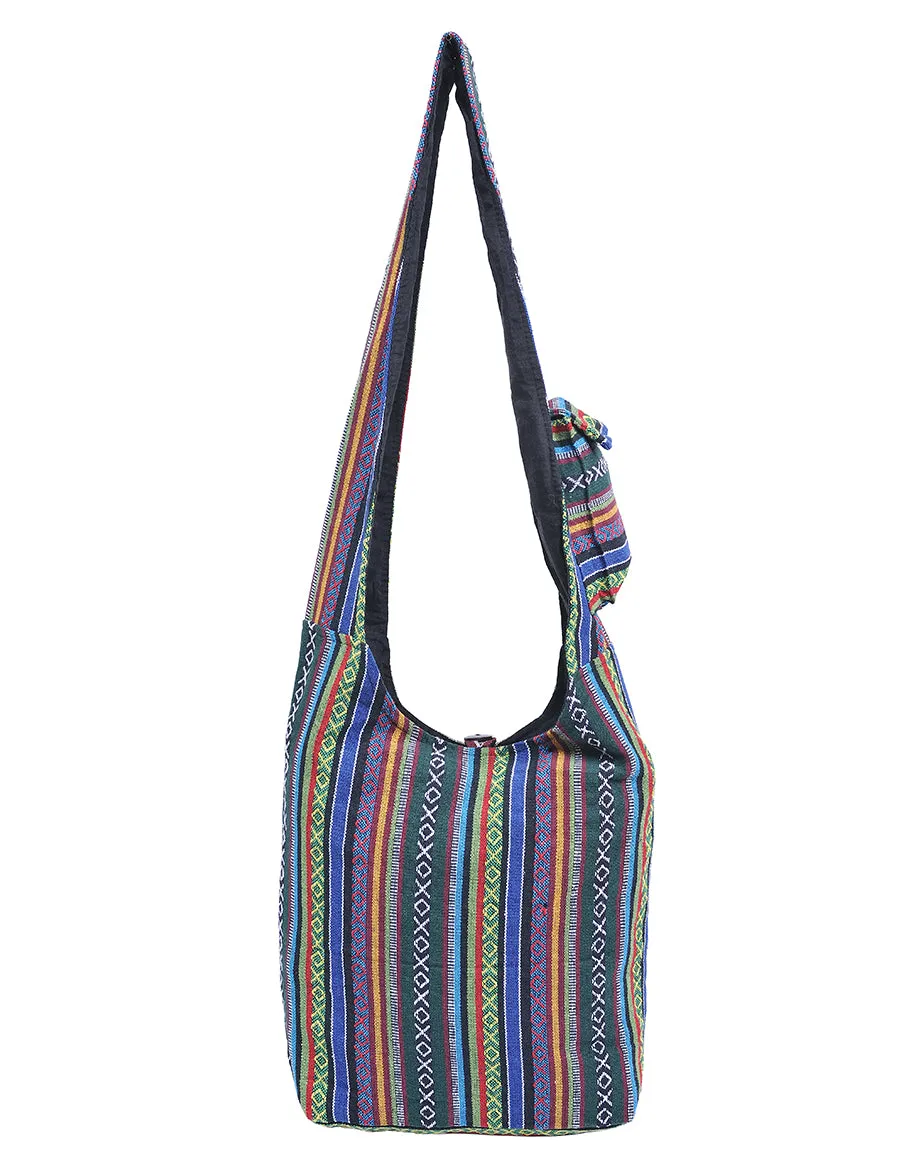 Tree of Life Printed Cotton Hobo Bag