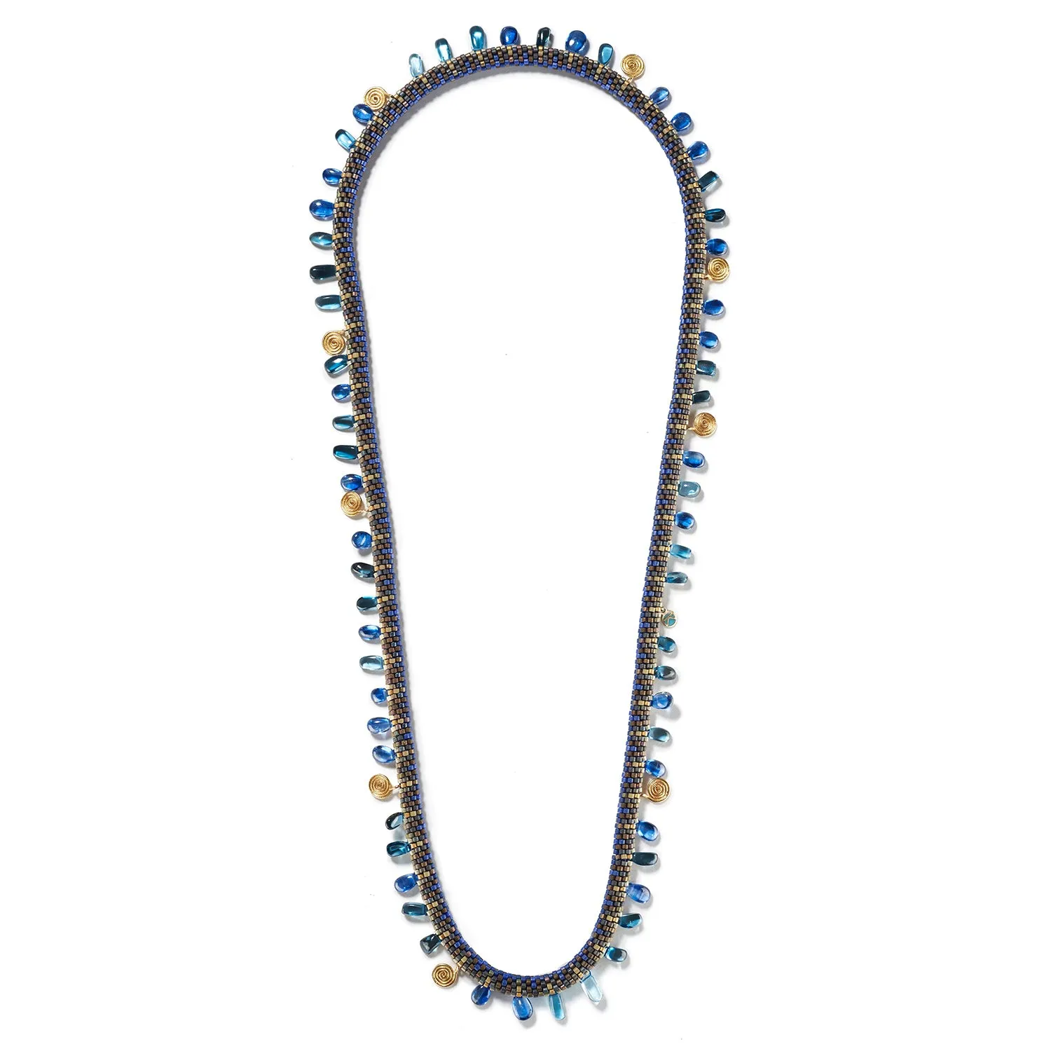 Triple Blue and Gold Bracelet/Necklace