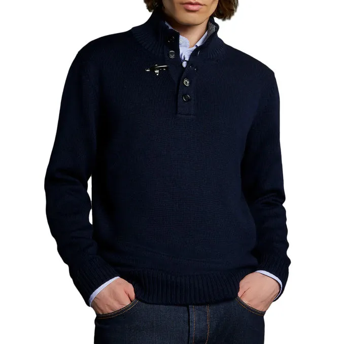 TURTLENECK WITH HOOK Man Blue Navy Platinum 