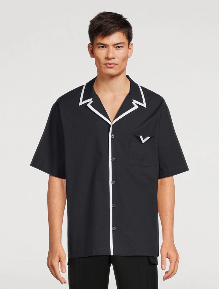 VALENTINO Cotton Poplin Bowling Shirt