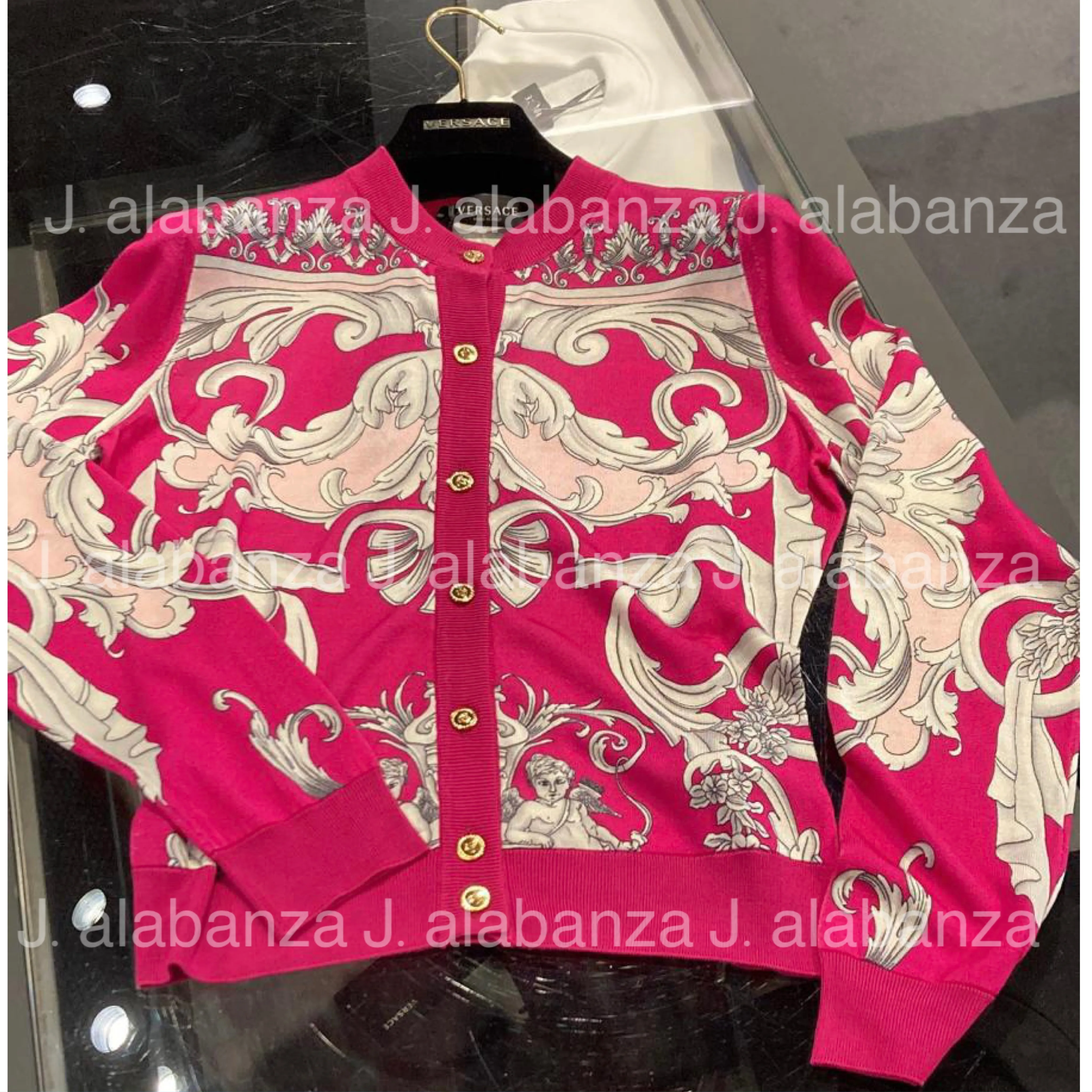 VERSACE  |Casual Style Long Sleeves Elegant Style Outlet Cardigans