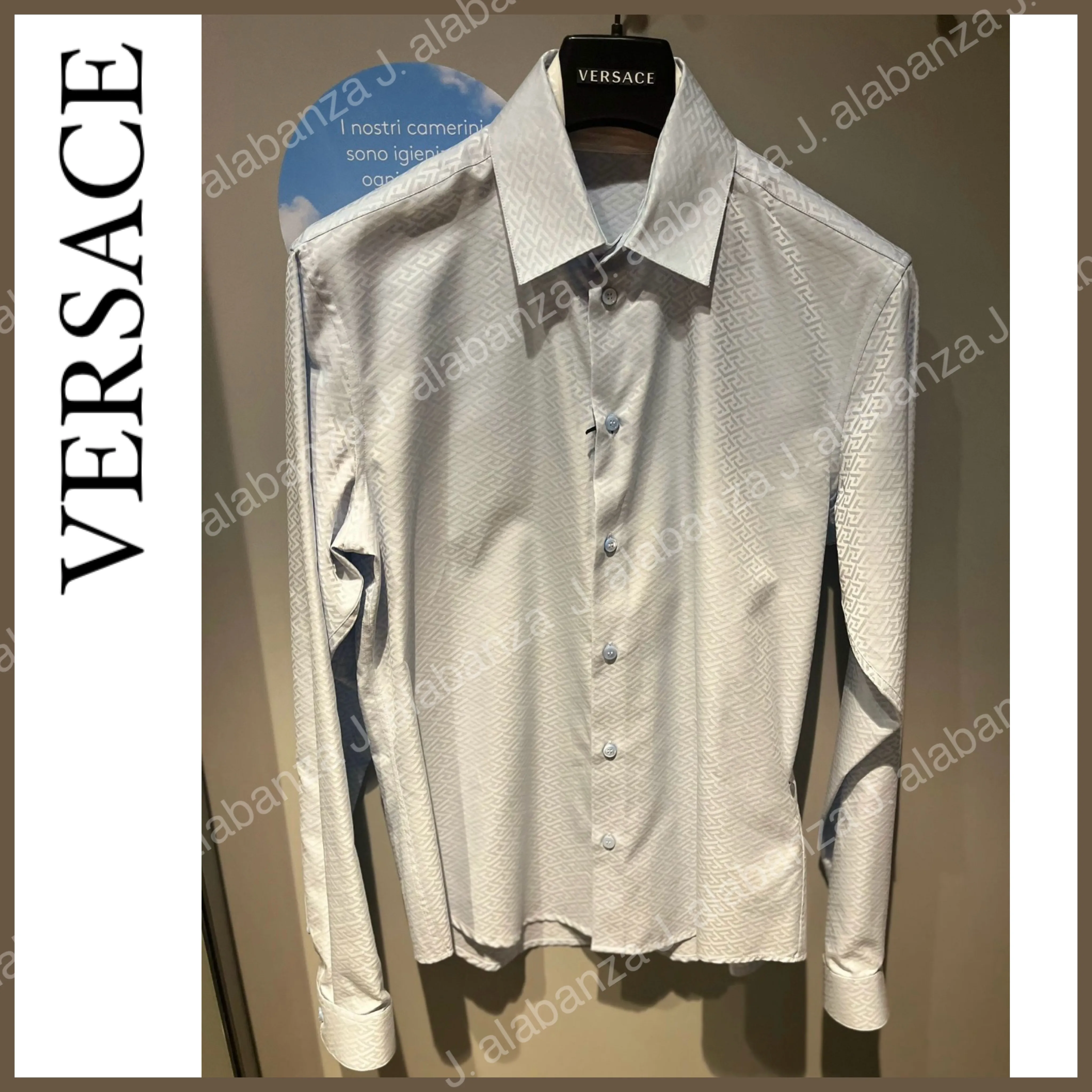 VERSACE  |Long Sleeves Elegant Style Logo Shirts & Blouses