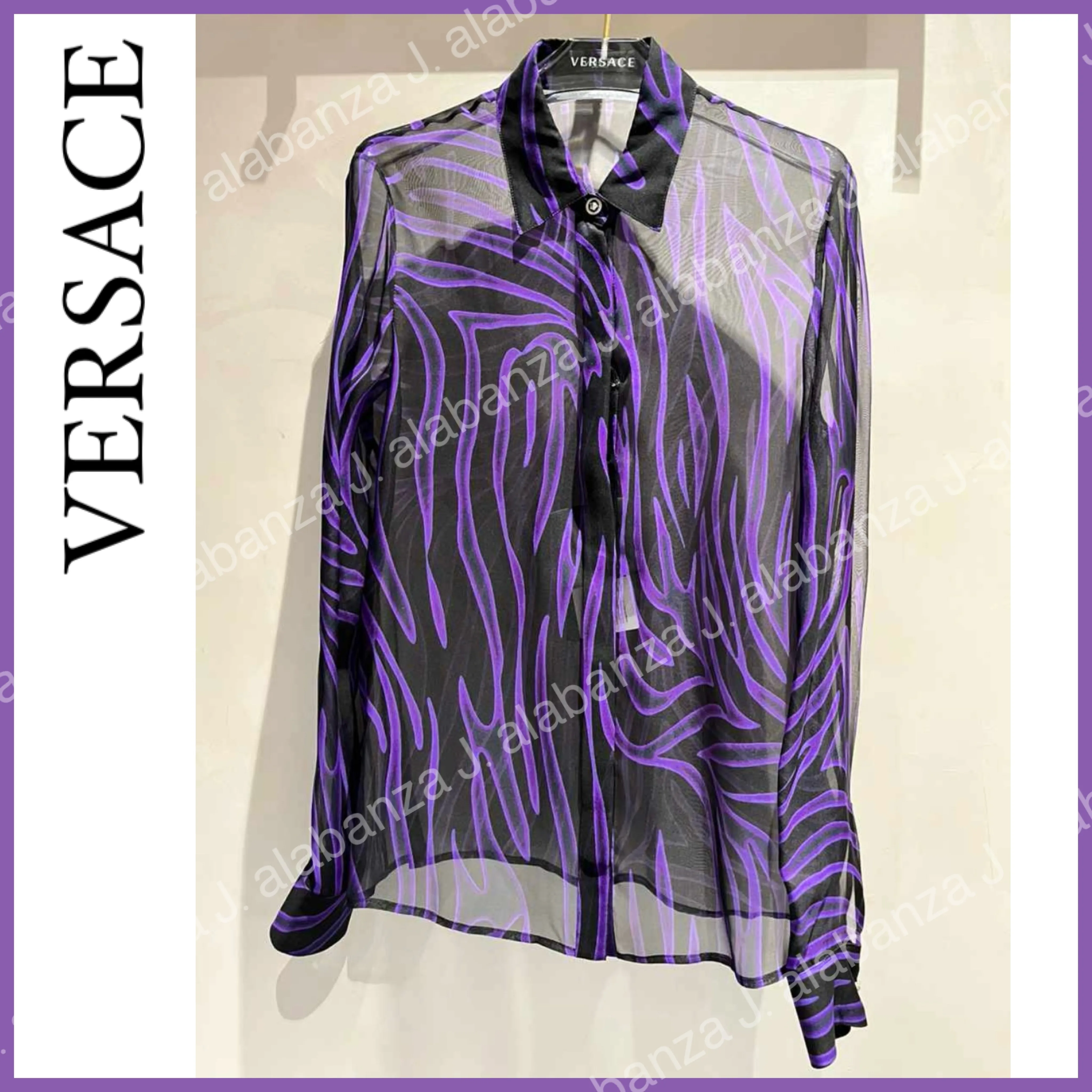 VERSACE  |Long Sleeves Elegant Style Outlet Shirts & Blouses