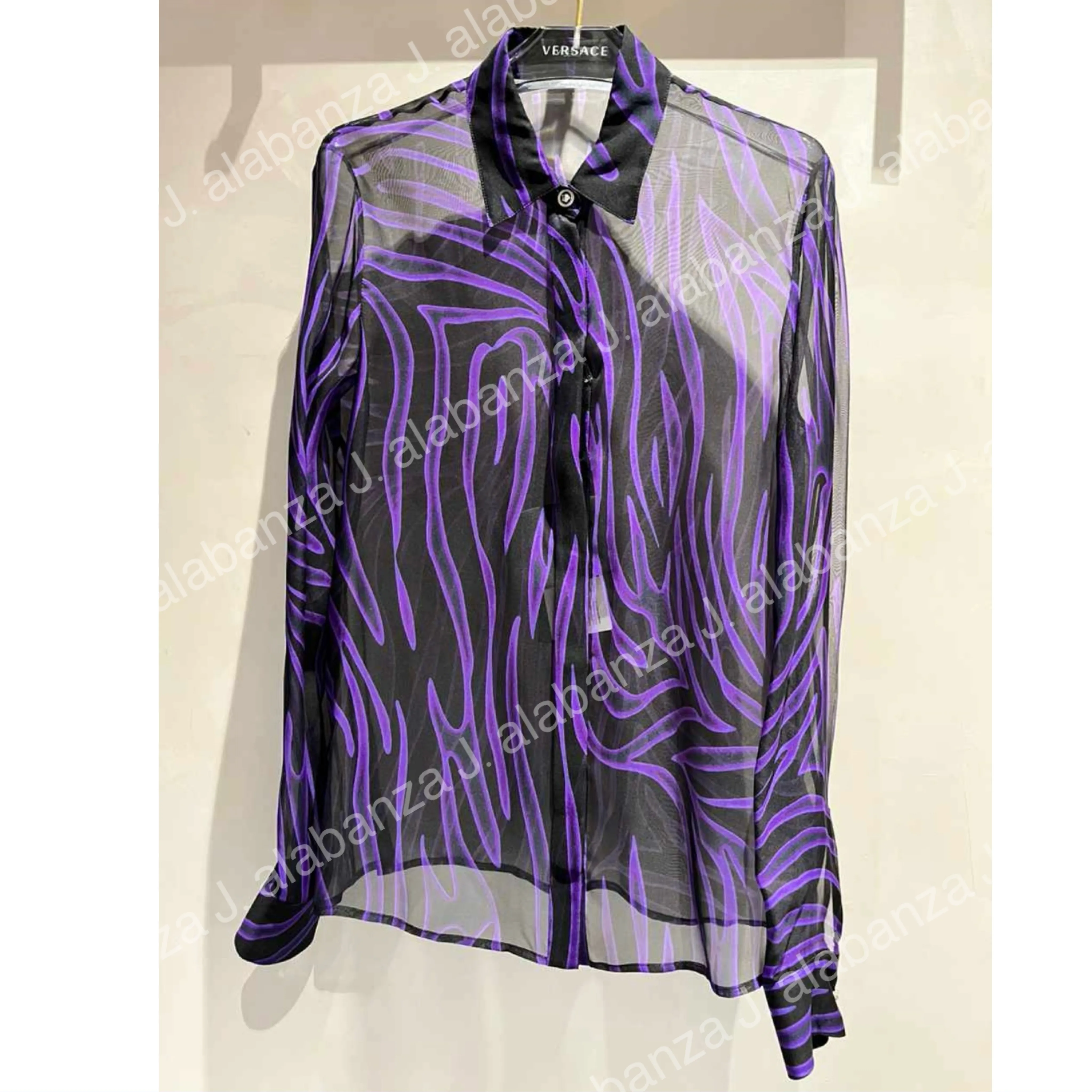 VERSACE  |Long Sleeves Elegant Style Outlet Shirts & Blouses