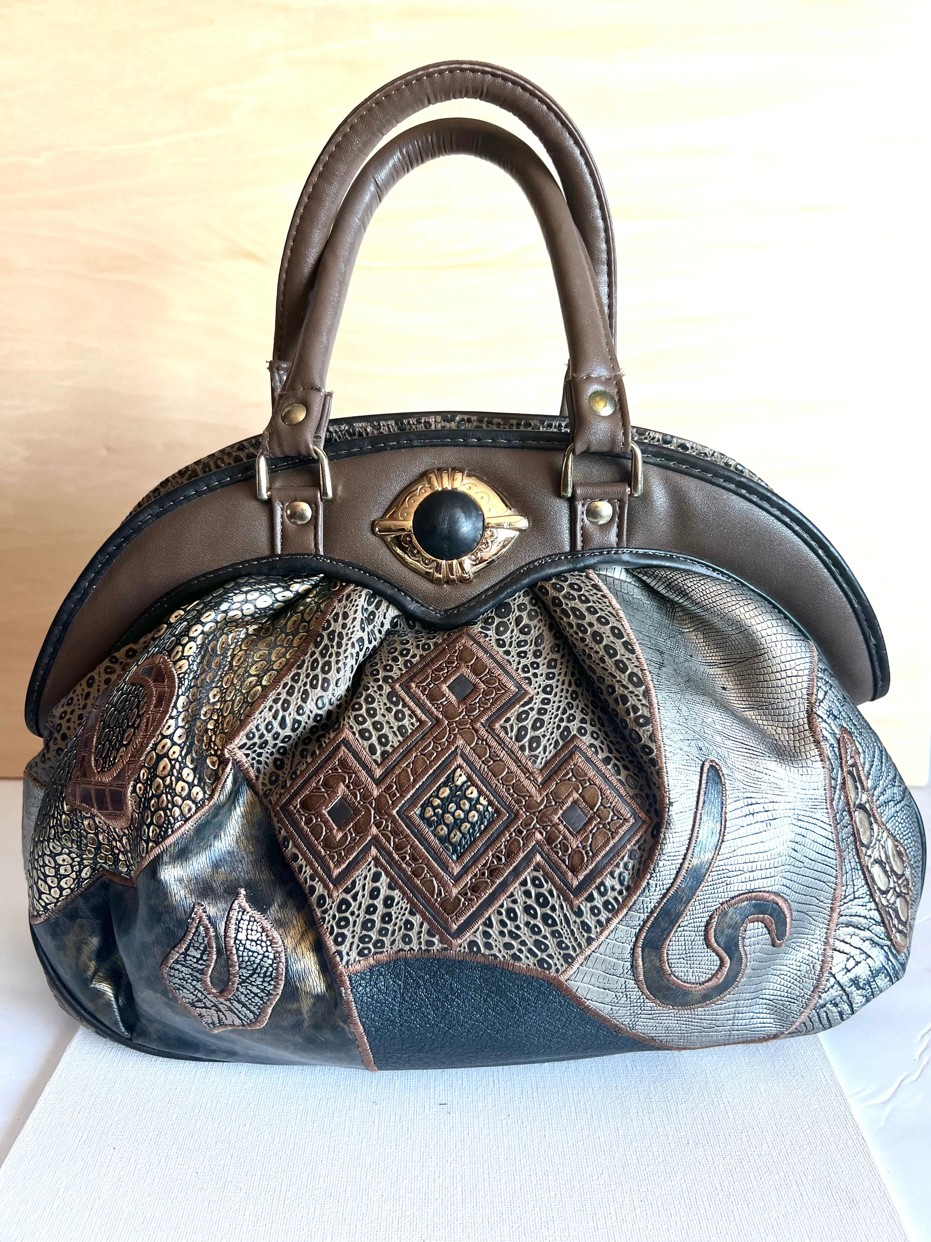 Vintage Wide Mouth Nas Handbag