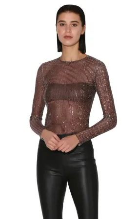 Walter Baker Barra Top, City Sequin Mink