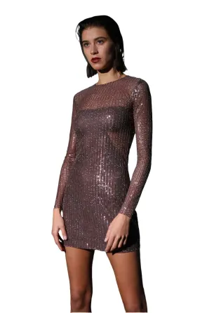 Walter Baker Bellini Dress, City Sequin Mink