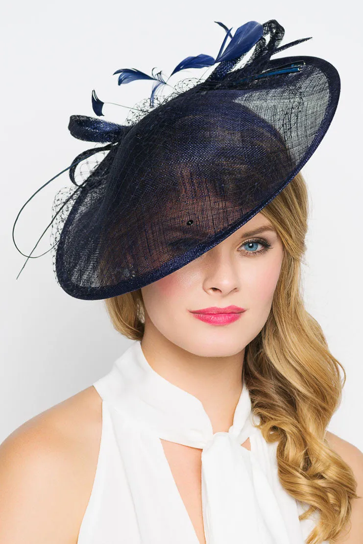 Wendy Fascinator - Navy Blue