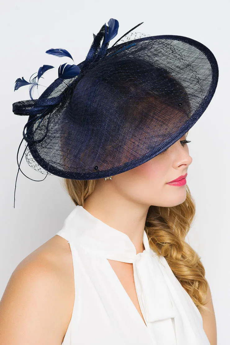 Wendy Fascinator - Navy Blue