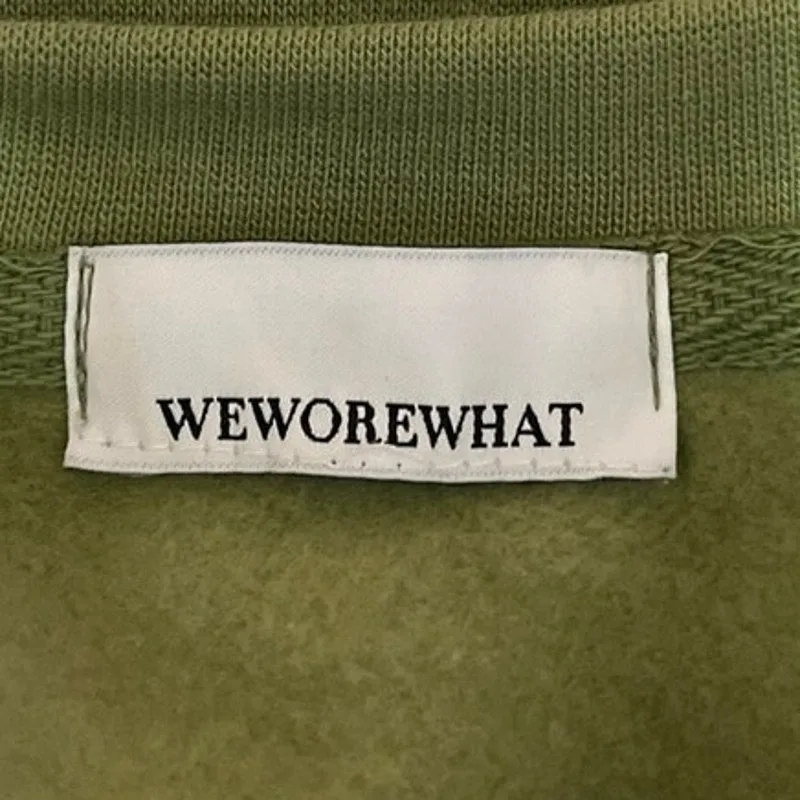 WeWoreWhat Green Round Neck Long Sleeves Pullover Cropped Top Sweatshirt Size S