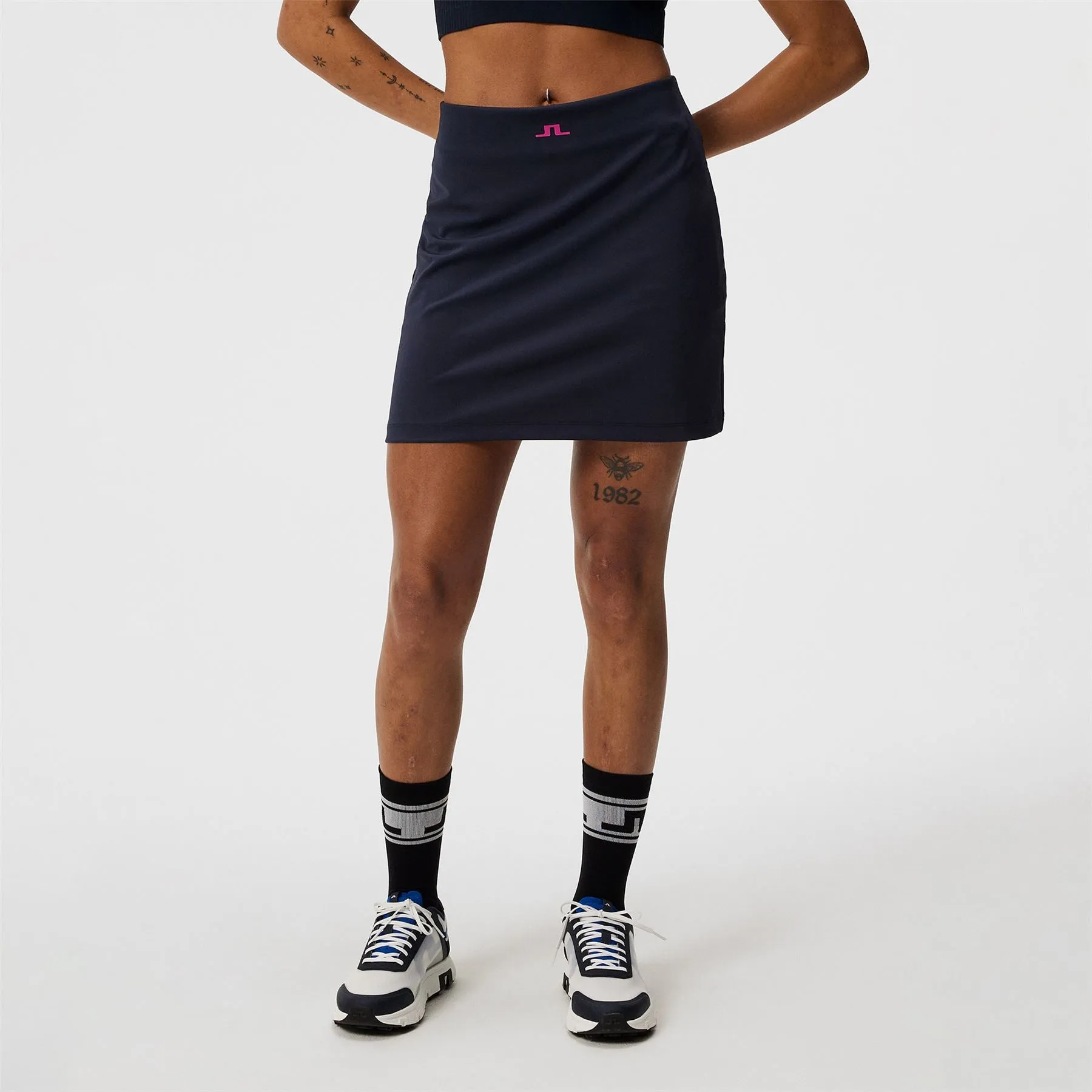 Womens Raphaela Soft Sculpt Jersey Mid Skirt JL Navy - SS24