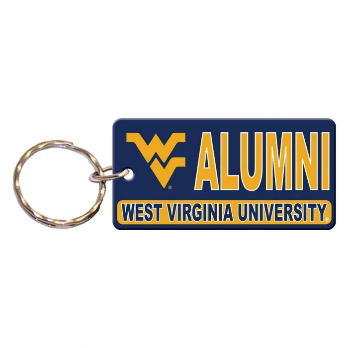 WVU “ALUMNI” RECTANGULAR KEY RING