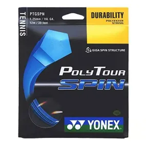 YONEX Poly Tour Spin 12M Tennis String (Cobalt Blue)