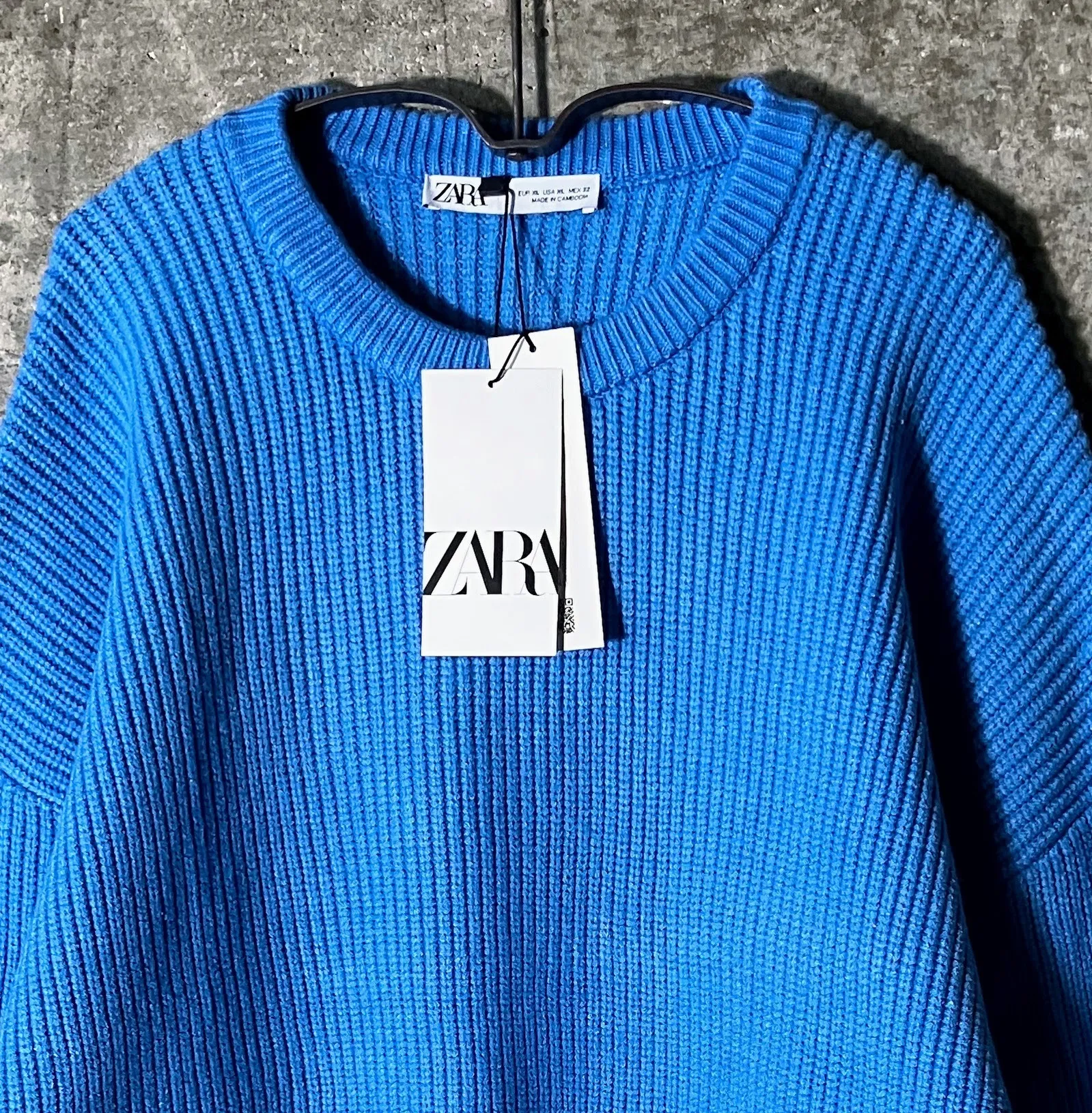 ZARA  |Long Sleeves Plain V-neck & Crew neck